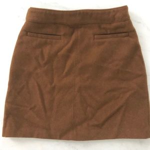 LOFT Shift Skirt in Tan Felt Size 0